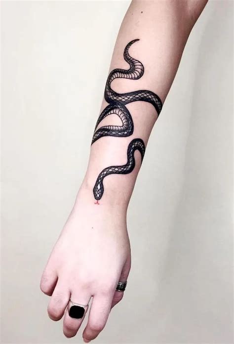 snake wrap around tattoo